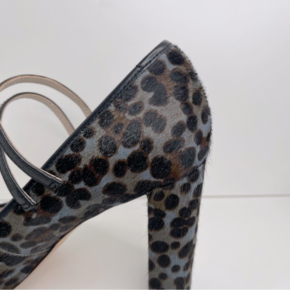 Boden The Point Mary Jane in Cowhide Leopard Print Gray and Black preppy office - Picture 6 of 13